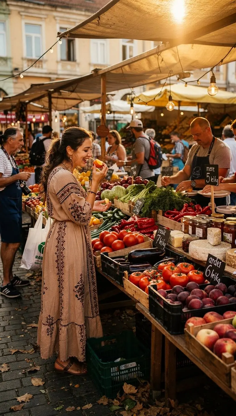 Turist admirând priveliștea de la o terasă de pe malul unui lac.