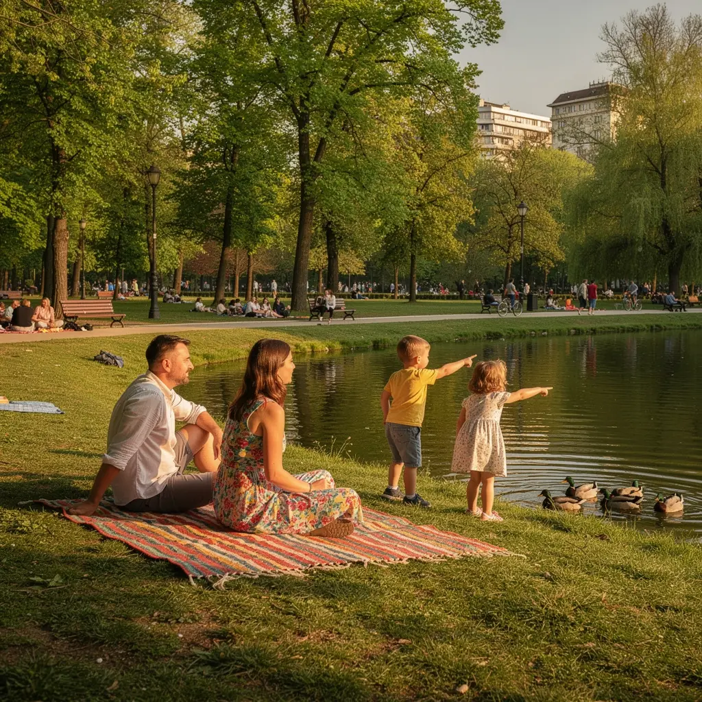 Valiză deschisă pe o masă, plină cu obiecte esențiale de călătorie.